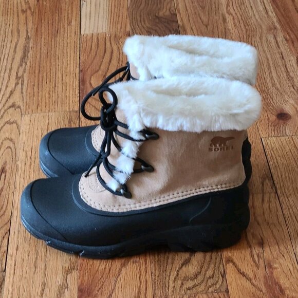 Sorel Snow Angel Taupe Waterproof Insulated Winter & Snow Lace Boots Womens Sz 7 - Picture 5 of 15